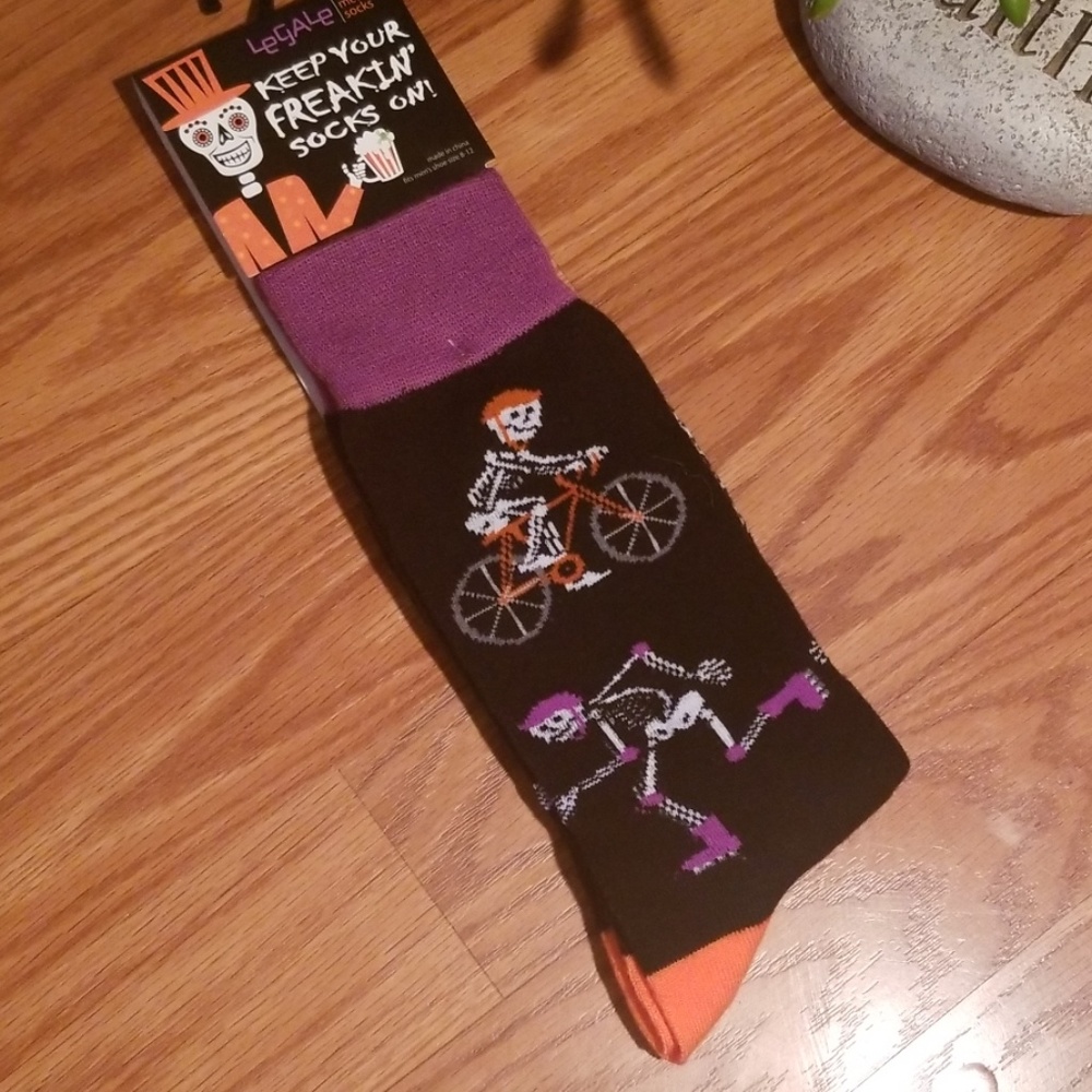 Le gale Halloween‎ sugar skull socks new
